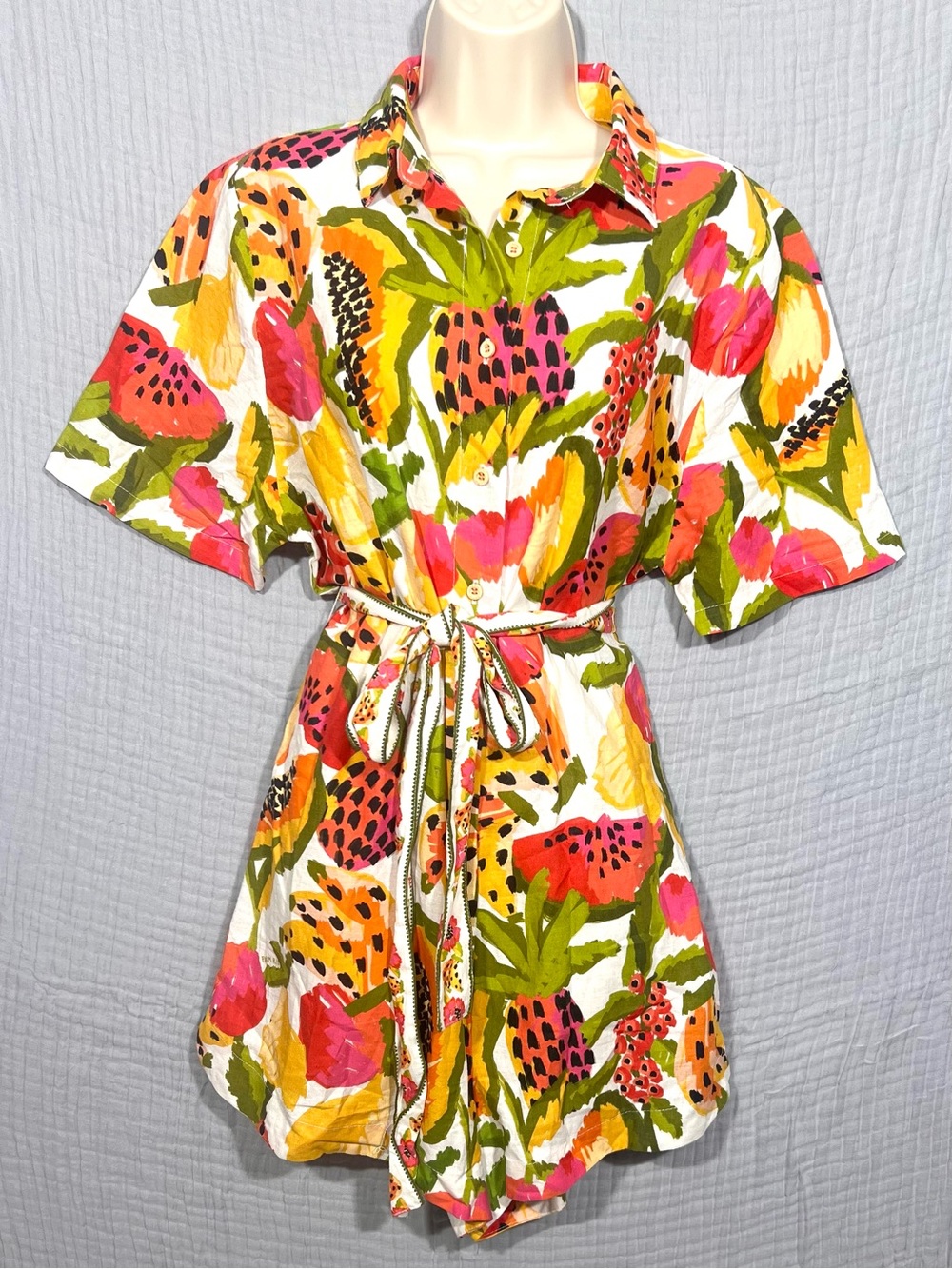 🌴 NWT | Farm Rio | Paradise Short-Sleeve Romper | size L - Picture 4 of 11